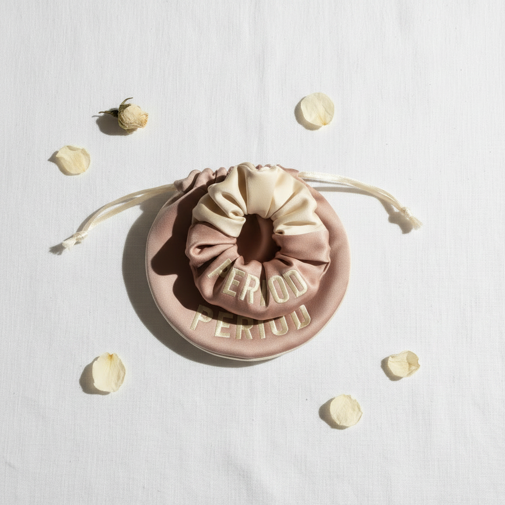 PERIOD Scrunchie & Bag klar lesbar